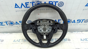 Naked steering wheel Ford Fusion mk5 13-20 black leather, worn