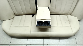 Rear row of seats 2nd row BMW 5 G30 17-23 beige leather, dented leather, needs cleaning