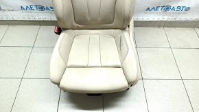 Driver's seat BMW 5 G30 17-23 without airbag, electric, beige leather, leather tears