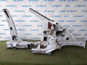 Front left quarter Hyundai Santa FE Sport 13-18 sawed off, with central pillar, white