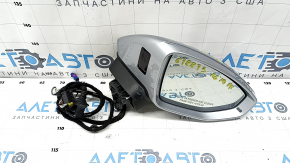 Side mirror right Audi A6 C8 19- turn signal, heated, auto-dimming, auto-folding, camera, BSM, 15+2 pins, silver