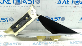 Rear pillar trim in front of the right window Audi A6 C8 19-23 gray with black, scratch