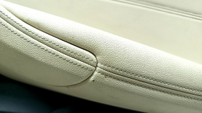 Door trim card rear right BMW 5 G30 17-23 beige leather, dark wood insert, beige leather armrest, bumpers