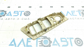Front left window lift control trim BMW 5 G30 17-23 beige, for folding mirrors, chrome finish