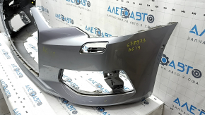 Bare front bumper Audi A6 C8 19 - for park assist and headlight washer, silver, scratches, broken fasteners