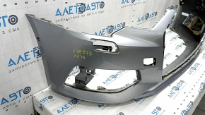 Bare front bumper Audi A6 C8 19 - for park assist and headlight washer, silver, scratches, broken fasteners