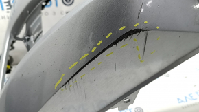 Bare front bumper Audi A6 C8 19 - for park assist and headlight washer, silver, scratches, broken fasteners