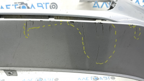 Bare front bumper Audi A6 C8 19 - for park assist and headlight washer, silver, scratches, broken fasteners