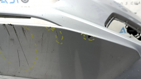 Bare front bumper Audi A6 C8 19 - for park assist and headlight washer, silver, scratches, broken fasteners