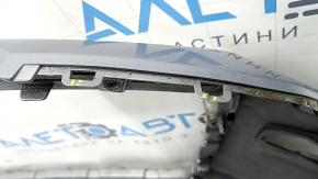 Bare front bumper Audi A6 C8 19 - for park assist and headlight washer, silver, scratches, broken fasteners