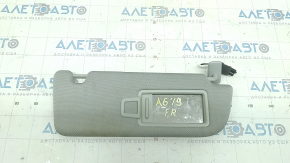 Right visor Audi A6 C8 19-23 with backlight, gray, for dry cleaning