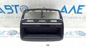 Rear center console trim BMW 5 G30 17-23 for deflector, black gloss, broken fasteners