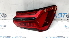 Lamp outer wing right Audi A6 C8 19- without animation with black glossy molding