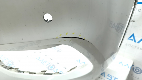 Bare front bumper BMW 5 G30 17-20 for parking sensors, white, broken fasteners, scratches