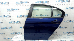 Door assembly rear left BMW 3 F30 12-18, blue C10, bumps, scratches