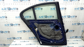 Door assembly rear left BMW 3 F30 12-18, blue C10, bumps, scratches