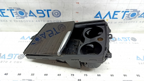 Box pocket central console BMW 5 G30 17-23 under the tree, with cup holders, with cigarette lighter, scratches