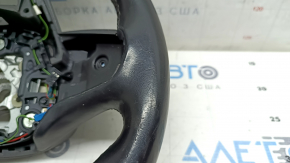 Naked steering wheel BMW 5 G30 17-22 leather black, Sport under petals, worn, scratches