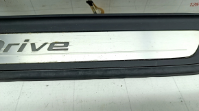 Door sill trim outer front left BMW 5 G30 18- eDrive, with illumination, scratches, corrosion