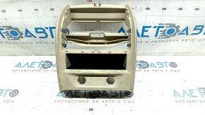Rear center console trim BMW 5 G30 17-23 beige, with pocket, for cigarette lighters