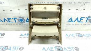 Rear center console trim BMW 5 G30 17-23 beige, with pocket, for cigarette lighters