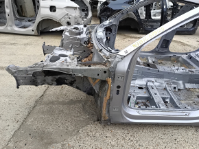 Front left quarter Audi A6 C8 19-23 on the body, silver