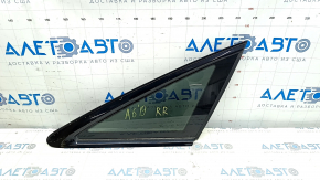 Window blind glass rear right Audi A6 C8 19- with black glossy molding, non-factory tinting, scratches