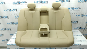 Rear row of seats 2nd row BMW 3 F30 12-18 beige leather, solid back, dented, dry cleanable