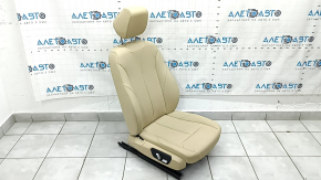 Passenger seat BMW 3 F30 12-18 with airbag, electric, beige leather, dry-cleanable, dented