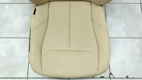 Passenger seat BMW 3 F30 12-18 with airbag, electric, beige leather, dry-cleanable, dented