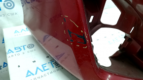 Front bumper bare Toyota Camry v50 12-14 usa LE XLE, red, broken fasteners, dents, scratches