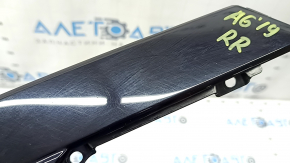 Door trim side rear right Audi A6 C8 19- rear, black gloss, scratches, broken corner