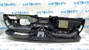 Torpedo front panel with AIRBAG BMW 5 G30 17-23 leather black with beige