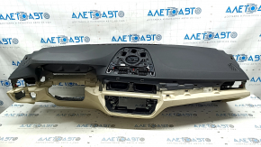 Torpedo front panel with AIRBAG BMW 5 G30 17-23 leather black with beige
