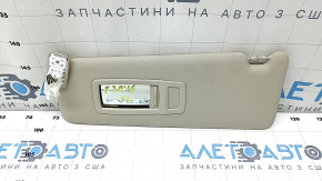 Left visor BMW 3 F30 4d 15-18 beige, without hook, for backlight