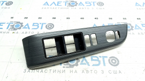 Front left window lifter control trim Toyota Camry v50 12-14 usa, gray wood, scratches