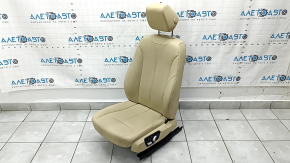 Driver's seat BMW 3 F30 12-18 with airbag, electric with memory, beige leather, worn, dry-cleanable