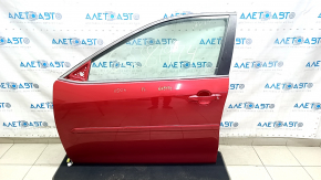 Door assembly front left Toyota Camry v50 12-14 usa keyless, red 3R3, scratches on molding