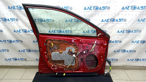 Door assembly front left Toyota Camry v50 12-14 usa keyless, red 3R3, scratches on molding