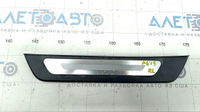 Door sill trim outer rear left Audi A6 C8 19- black with chrome insert, scratches