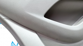Door trim card rear left Buick Encore 13-16 gray, gray insert, armrest black leather, scratches