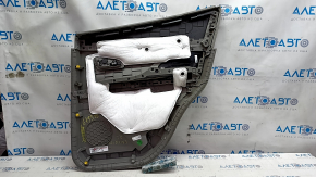 Door trim card rear left Buick Encore 13-16 gray, gray insert, armrest black leather, scratches