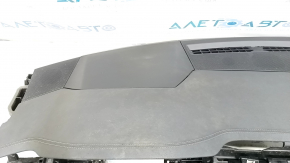 Torpedo front panel with AIRBAG Audi A6 C8 19- without projection, black with dark gray, for dry cleaning