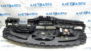 Torpedo front panel with AIRBAG Audi A6 C8 19- without projection, black with dark gray, for dry cleaning