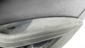 Door trim card rear right Audi A6 C8 19 - leather black with dark gray without curtain, with backlight, wood insert, Bang&Olufsen, tear, for dry cleaning