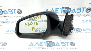 Left side mirror BMW 3 F30 4d 13-18 usa 5 pins, matt mount, turn signal, blue
