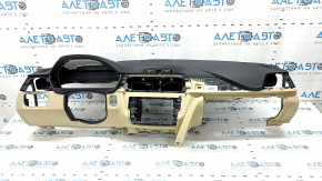 Torpedo front panel with AIRBAG BMW 3 F30 12-18 4d black with beige without projection