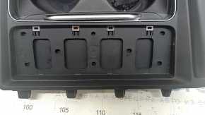 Center console trim with cup holders BMW 3 F30 16-18 black, with cigarette lighter, without trim