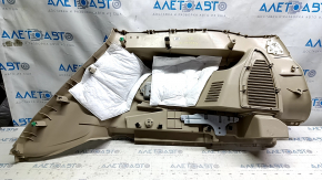 Left arch trim Nissan Rogue 14-20 beige, under 2 rows, scratches, abrasions