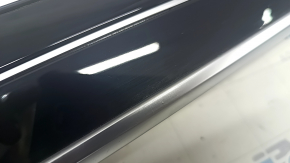 Audi A6 C8 19- front panel trim with wood, glossy black, chrome, with Quattro inscription, swollen wood